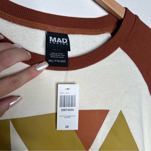 BoxLunch Marvel Loki Time Variance Authority Logo Color Block Crewneck - Picture 5 of 6